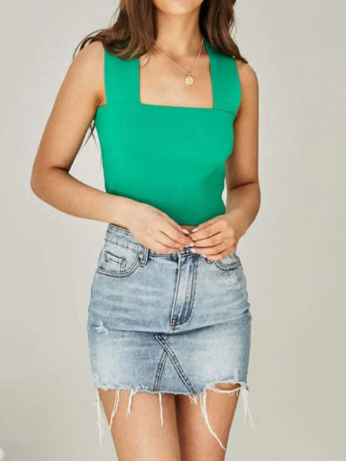 'Riley' Crop Tank Top - Celes Fashion